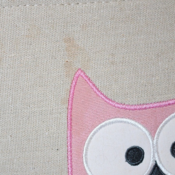 Owl embroidered basket storage with handles - Picture 7 of 7